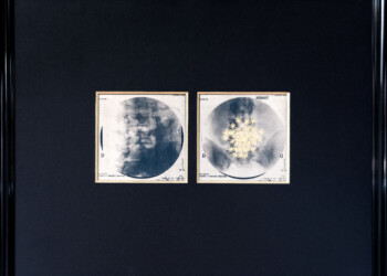 Sans titre, Technique mixte (cyanotype viré, peinture acrylique) sur papier aquarelle Arches grain fin 300g/m2, taille diverse, 2024, pièce unique ecumeDesJours